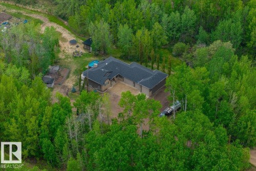 Contemporary single-story residence with dark shingle roofing and light-toned siding - #6 2406 Twp Road 540, Rural Lac Ste. Anne County, AB - Outdoor With View
