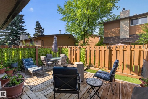Expansive wooden deck with a privacy fence - 12062 157 Avenue, Edmonton, AB 