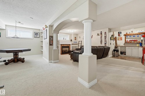 927 Hampton Court, Edmonton, AB - Indoor With Fireplace