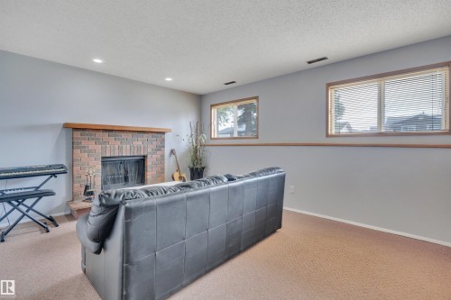 3806 33 Avenue, Leduc, AB - Indoor With Fireplace
