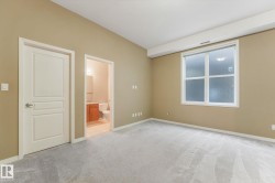 Spacious room featuring neutral wall tones, light gray carpeting, and a large window with white trim - 