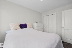 Bedroom featuring light gray walls and plush gray carpeting - 