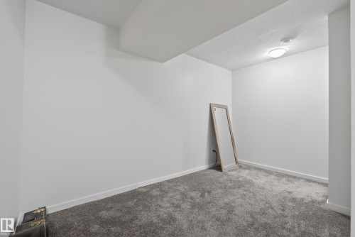 Carpeted room with a flush-mount ceiling light and white baseboards - 2696 Anderson Crescent, Edmonton, AB - Indoor Photo Showing Other Room