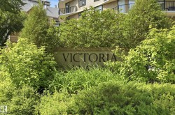 Stone signage featuring "VICTORIA" lettering - 