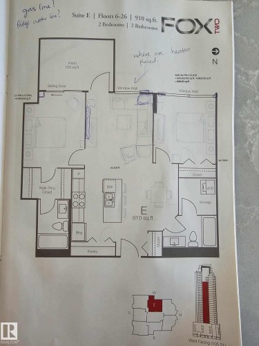 Floor plan - 2505 10410 102 Avenue, Edmonton, AB 