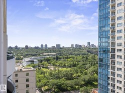 Expansive green space and urban skyline - 