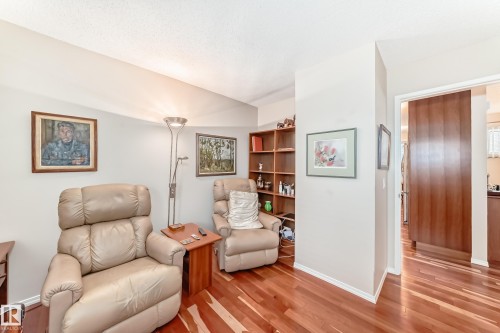 Hardwood flooring extending throughout the space - 7930 111 Street, Edmonton, AB - Indoor Photo Showing Living Room