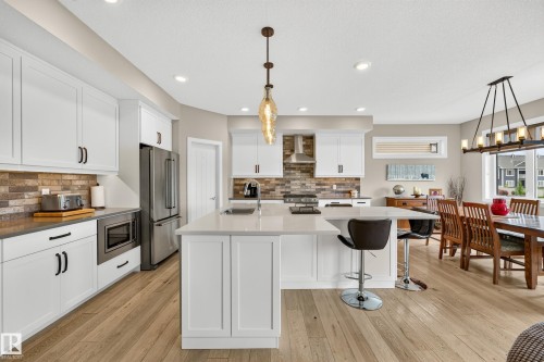 3803 48 Avenue, Beaumont, AB - Indoor Photo Showing Kitchen With Stainless Steel Kitchen With Upgraded Kitchen