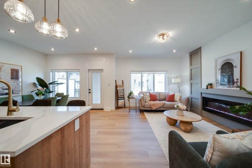 6 Blackbird Bend, Fort Saskatchewan, AB - Indoor Photo Showing Living Room With Fireplace