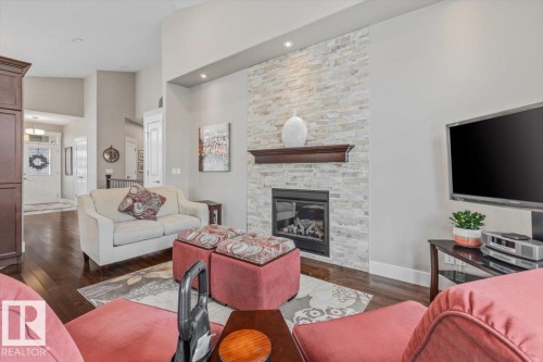33 88 Lacombe Drive, St. Albert, AB - Indoor Photo Showing Living Room With Fireplace