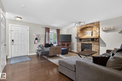 1844 Towne Centre Boulevard, Edmonton, AB - Indoor Photo Showing Living Room With Fireplace