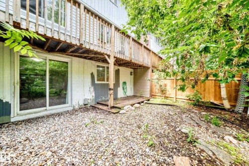 Ground-level patio with sliding glass door access - 191 Ridgewood Terrace, St. Albert, AB 