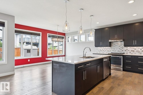 2545 Amerongen Crescent, Edmonton, AB - Indoor Photo Showing Kitchen With Double Sink With Upgraded Kitchen