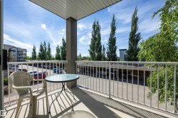 South-facing private balcony. - 