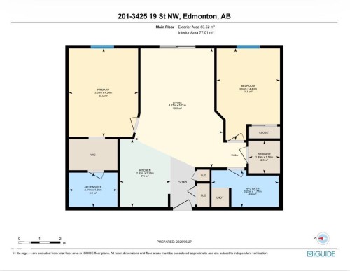 Floor plan - 201 3425 19 Street Nw, Edmonton, AB 