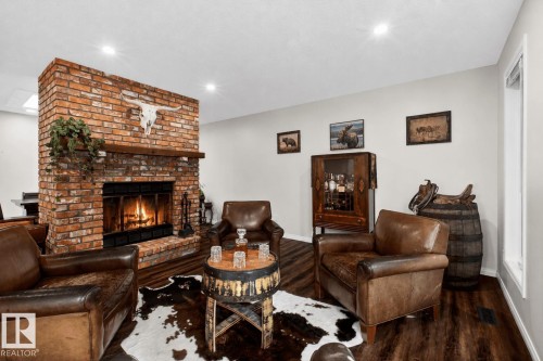 19016 92 Avenue, Edmonton, AB - Indoor Photo Showing Living Room With Fireplace