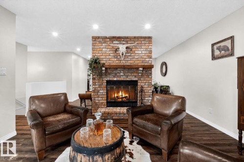 19016 92 Avenue, Edmonton, AB - Indoor Photo Showing Living Room With Fireplace