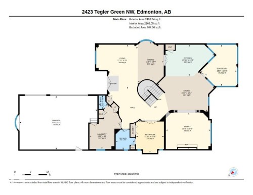 Floor plan - 2423 Tegler Green, Edmonton, AB 