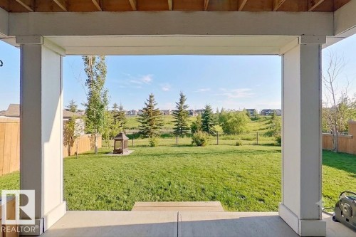 Covered patio with concrete flooring - 4343 Crabapple Crescent, Edmonton, AB 