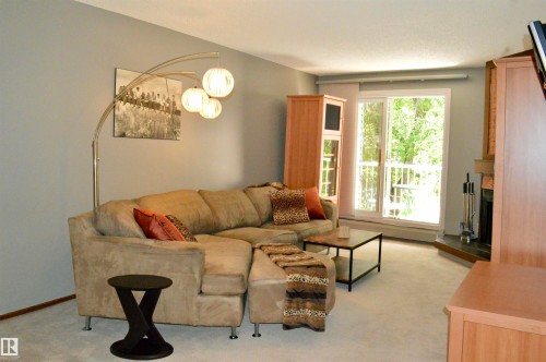 Living area with light-toned wall paint and matching carpeting - 302 10335 118 Street, Edmonton, AB 