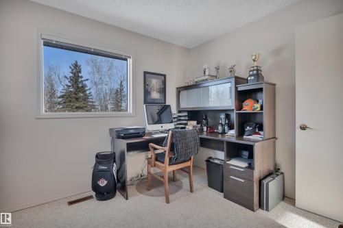 Office with light carpet, a textured ceiling, and healthy amount of natural light - A49375 Rr 243, Rural Leduc County, AB 