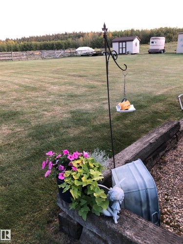 View of yard featuring a storage unit - A49375 Rr 243, Rural Leduc County, AB 