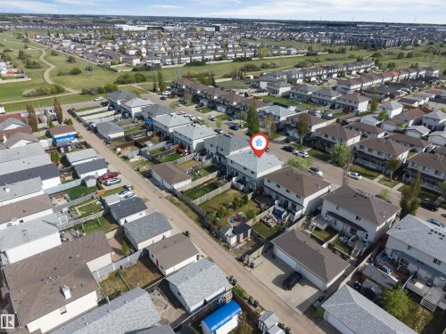 Aerial perspective showcasing a residential neighborhood with detached homes - 3032 31 Avenue, Edmonton, AB - Outdoor With View