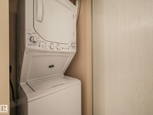 White stackable washer and dryer unit - 150 4827 104A Street, Edmonton, AB 