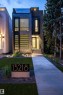 Modern multi-level facade featuring dark brick and paneling accents - 13218 102 Avenue, Edmonton, AB 