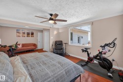 Hardwood-finish flooring extending throughout the room - 