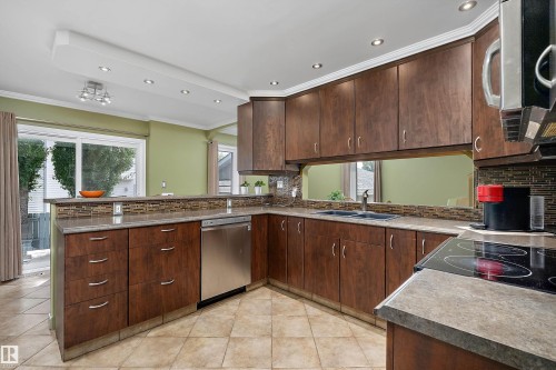 5609 58 Street, Beaumont, AB - Indoor Photo Showing Kitchen With Double Sink