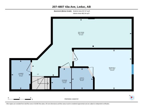 Floor plan - 207-4807 43A Ave, Leduc, AB 