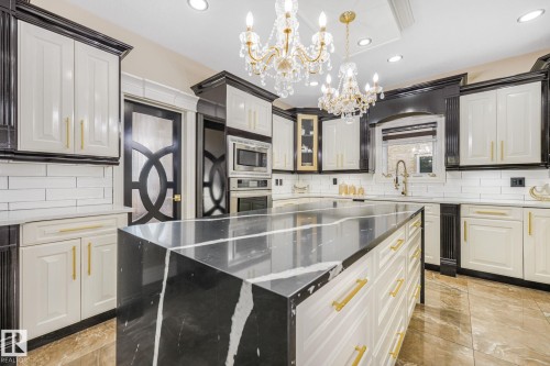 1511 68 Street Sw, Edmonton, AB - Indoor Photo Showing Kitchen With Double Sink