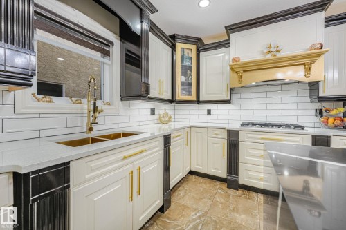 1511 68 Street Sw, Edmonton, AB - Indoor Photo Showing Kitchen With Double Sink With Upgraded Kitchen