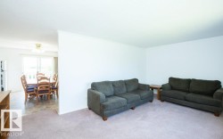 Living room featuring neutral-toned carpeting and white walls - 