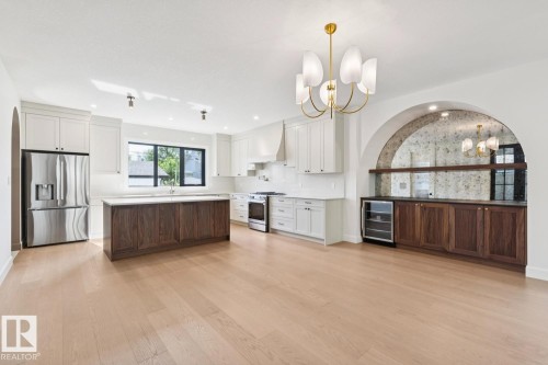 9023 90 Street, Edmonton, AB - Indoor Photo Showing Kitchen With Stainless Steel Kitchen With Upgraded Kitchen