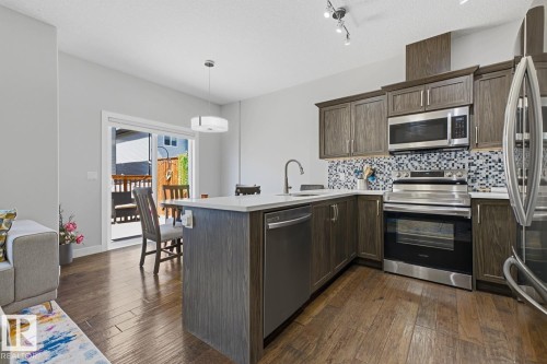 3302 66 Street, Beaumont, AB - Indoor Photo Showing Kitchen With Upgraded Kitchen