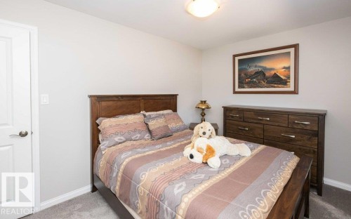 Interior room featuring light gray walls, white baseboards, and gray carpeting - 10420 111 Avenue, Westlock, AB 