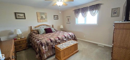 Neutral wall tones complement the light-colored carpeting - 4221 46 Street, Vegreville, AB 