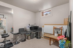 Wall-to-wall carpeting and neutral wall tones - 