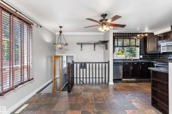Kitchen with ceiling fan and slate - 