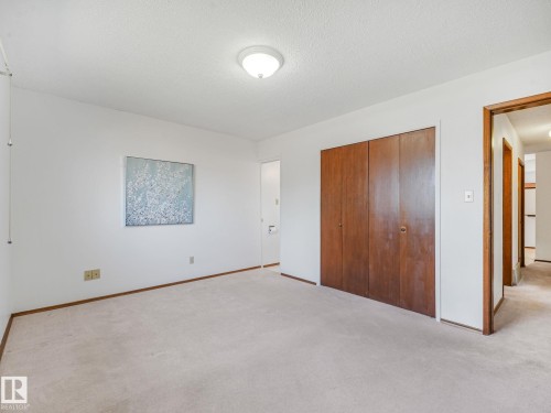 Light-toned carpeting grounding the space with white walls and a ceiling-mounted fixture - 15011 72A Street, Edmonton, AB 