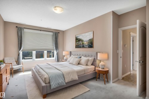 Virtually Staged Photo - 326 9820 165 Street, Edmonton, AB - Indoor Photo Showing Bedroom