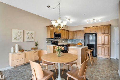 Virtually Staged Photo - 326 9820 165 Street, Edmonton, AB - Indoor Photo Showing Dining Room