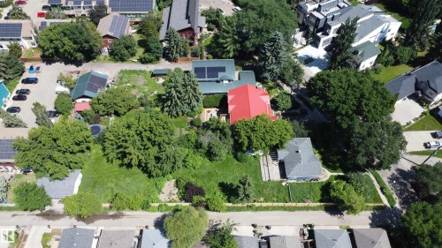 Expansive property featuring mature trees and established landscaping - 9906 87 Street, Edmonton, AB 