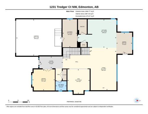 Floor plan - 1231 Tredger Crest, Edmonton, AB 