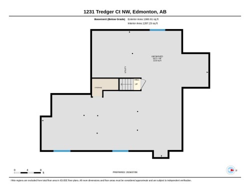 Floor plan - 1231 Tredger Crest, Edmonton, AB 