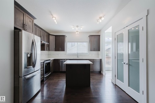 4315 Prowse Link Link, Edmonton, AB - Indoor Photo Showing Kitchen With Stainless Steel Kitchen With Upgraded Kitchen