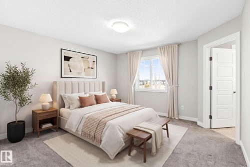 Virtually Staged - 5828 65 Street, Beaumont, AB - Indoor Photo Showing Bedroom