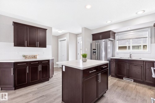 5828 65 Street, Beaumont, AB - Indoor Photo Showing Kitchen With Double Sink With Upgraded Kitchen